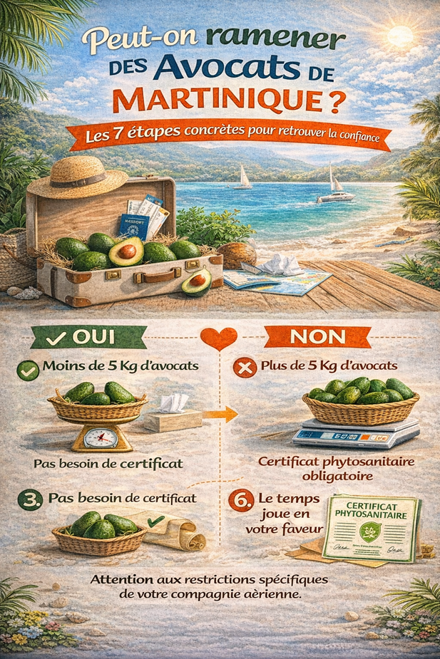 peut-on ramener des avocats de martinique le certificat est il obligatoire